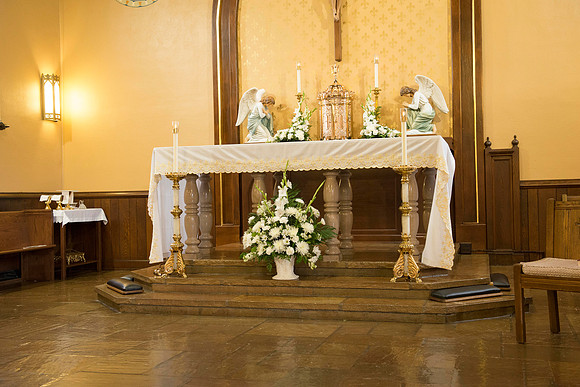 2016-08-20 Mass 004 _ME35623 150th Anniversary, Biship Binzer, Father Don, Mass, St. Bernard